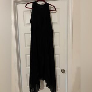 1. State Black Halter Pleated Sundress Cocktail